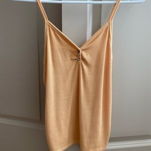 American Eagle yellow rib tank top